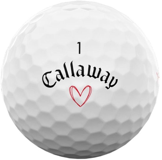 Callaway SuperSoft 2025 Valentijn Golfballen - Wit - 12 Stuks