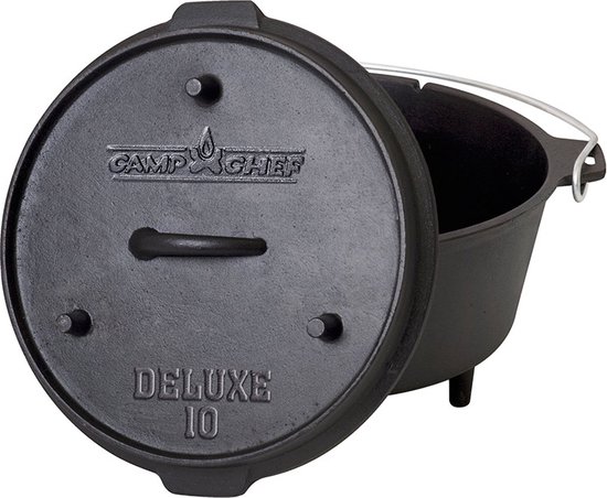 Camp Chef Dutch Oven Deluxe 10 inch - Gietijzeren Pan 25cm van Camp Chef