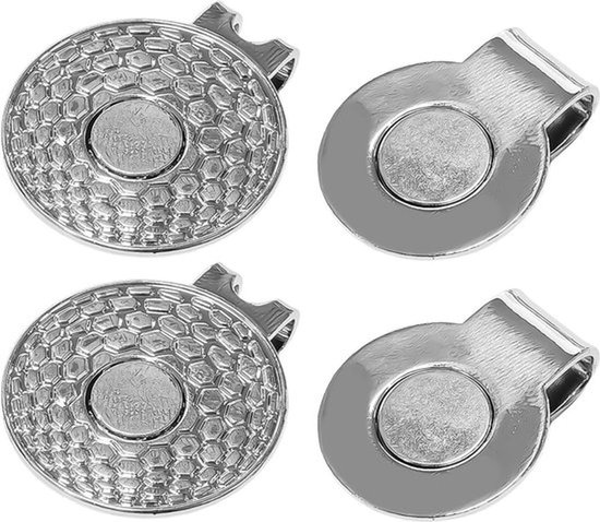 Cap Clips Magnetisch - Golf Accessoires - Verstelbaar - Metaal - 4 Stuks - Geschikt Voor Hoeden/Zakken/Riemen - Golfaccessoires
