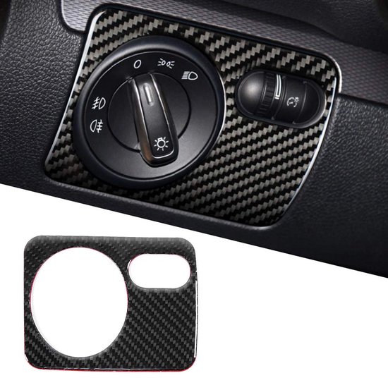 Carbon Look Koplamp Schakelaar Paneel Trim Interieur Decoratie voor Golf 6 GTI R MK6