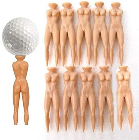 carmdering - Golf Tees - Golfaccessoires - Premium Golf Tees - 10 stuks, duurzaam plastic, windbestendig, antislip, herbruikbaar - Vrouwelijk ontwerp - Ideaal cadeau voor golfers