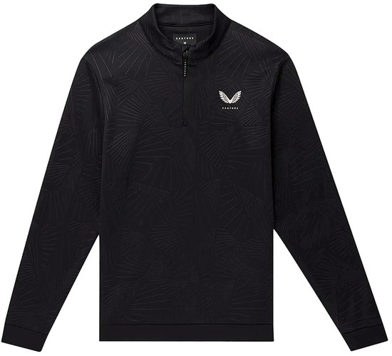 Castore Club Classic Aop Debossed Sweatshirt Met Halve Rits Zwart XL Man