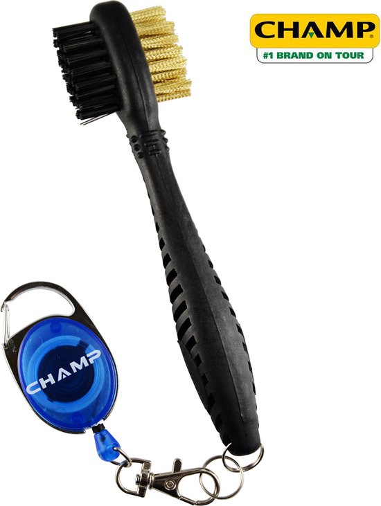 Champ Dual Brush borstel voor golfclubs van Champ