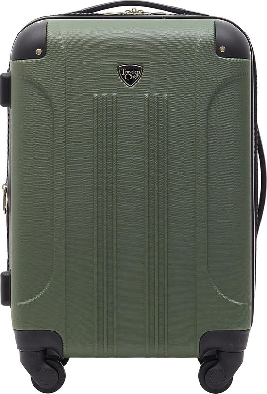 Chicago hardshell expandable 3-delige koffer set - thyme green