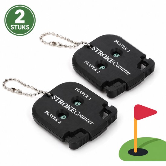 Chipa - Golf scoreteller 2 stuks - 2 players - Handteller - Golftrainingsmateriaal - Golfaccesoires - handige score teller - Golfscore teller - Golfscoreteller - Slagenteller