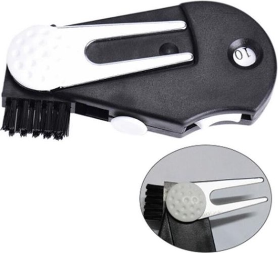 CHPN - Golf accessoire - Pitchfork - Slagenteller - Marker - Golfclub borstel - Golfset - Golfen - Golftas - Golf accessoires - 4-in-1 - Cadeau - Met clip van CHPN