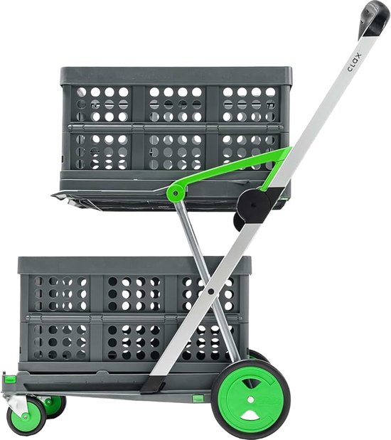 CLAX® De innovatieve transportwagen, handwagen, trolley, inklapbaar, met 2 vouwdozen