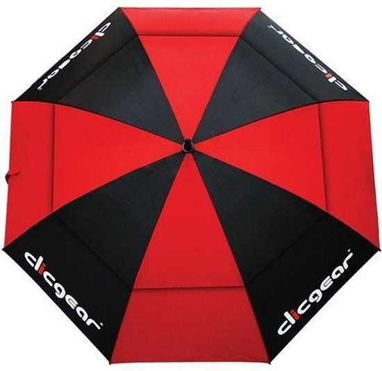 Clicgear 68 inch Double Canopy Golfparaplu - Rood Zwart van Clicgear