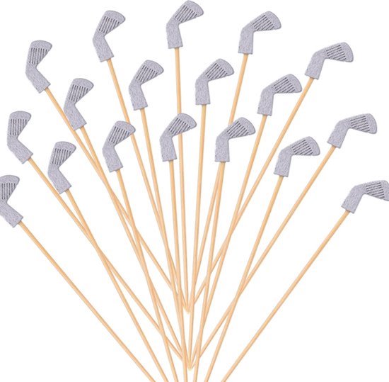 Cocktailprikkers met golfthema - 200 stuks voor buffetpartij