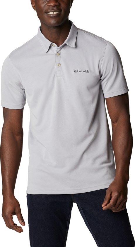 Columbia Nelson Point™ Polo Heren Outdoorshirt - Grey van Merkloos