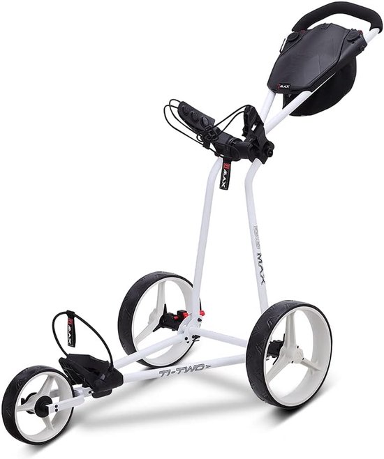 Compacte 3-wiel Golftrolley met Opvouwbaar Voorwiel en XL Opbergvak van Merkloos