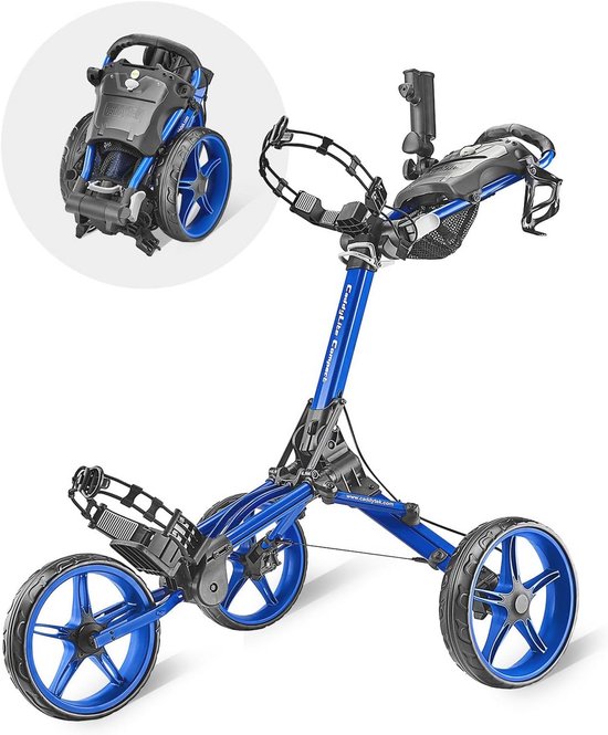 Compacte semi-automatische golfduwwagen - Opvouwbaar en gemak voor golfers van Merkloos