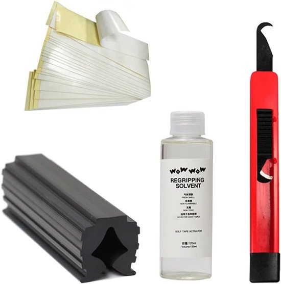 Complete Golf Grip Kit met 15 Tapes, Klem en Oplosmiddel voor het Herstellen van Golfclubs zoals Drivers, Wedges en Putters