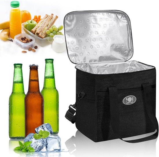 Cooler Bag Foldable 16L - Thermal Bag - Picnic Bag - Lunch Bag - Warming Bag - Portable Ice Bag - Cooler Compartment - Thermische Tas voor Kantoorwerk en Picknick van Merkloos