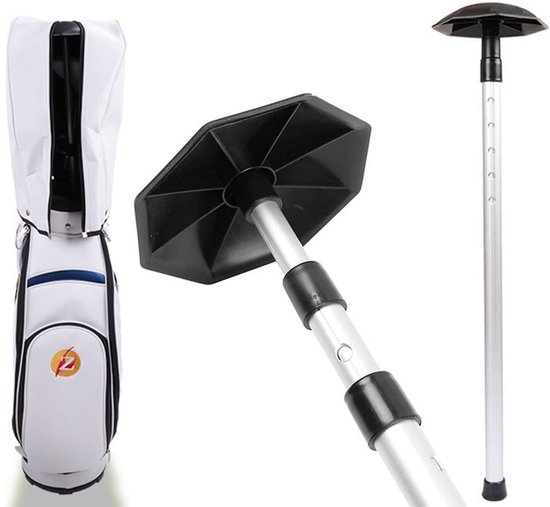 Cosensi - Dailygoods - Dailygoody - Golf Reistas Ondersteuning - Verstelbare Staaf - Duurzaam en Draagbaar - Zwart - Telescopische Secties - Bescherming voor Golftas - Unisex