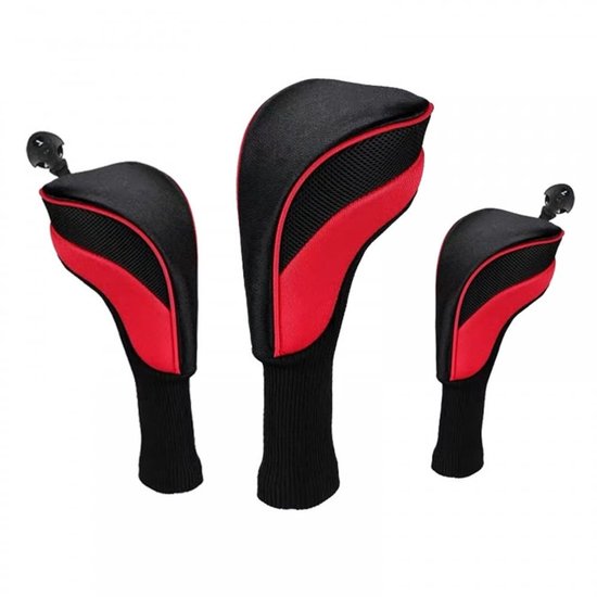 Cosensi- Golfclub Covers - 3 Stuks - Zacht Nylon Composiet - Hoofd Covers - Ademend - Flexibel Ontwerp - Bescherming tegen Schade - Golfclubhoezen