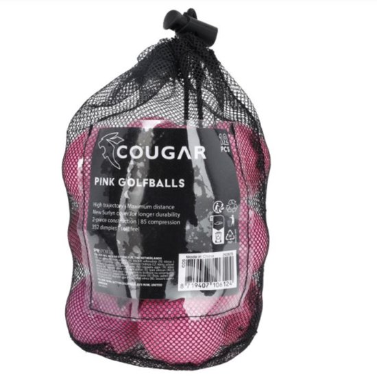 Cougar Pink Golfballs 12 stuks van Cougar