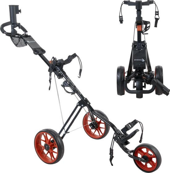 Cougar Track Golftrolley - Zwart  Rood van Merkloos
