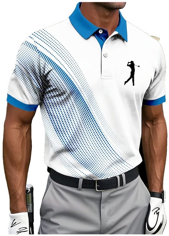 Currero Golf Polo Heren - Ademend Golfshirt - Polo Shirt - Sportshirt - Golfkleding Heren - T-Shirt - Golf Mode - Gemengde kleur L