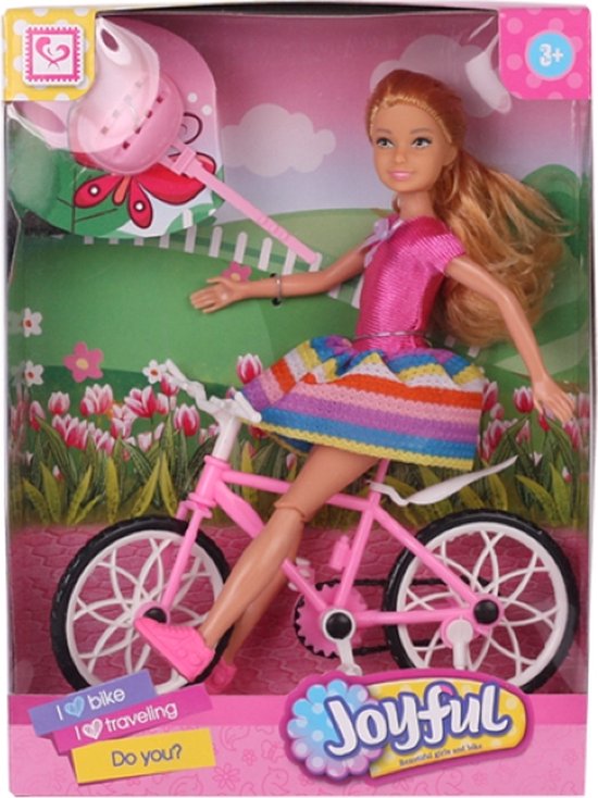 CUTE GIRL Pop 23 cm met fiets van CUT