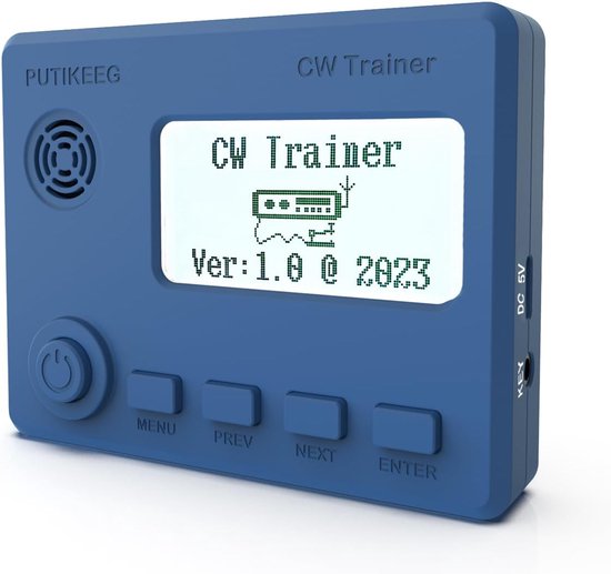 CW Trainer - Morse Code - Radio Oefenen - Met Display - Compact - Blauw
