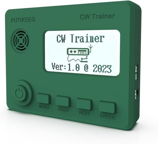 CW Trainer - Telegraafsleutel Radio - CW Leren - Met Display - Compact Formaat - Groen van Merkloos