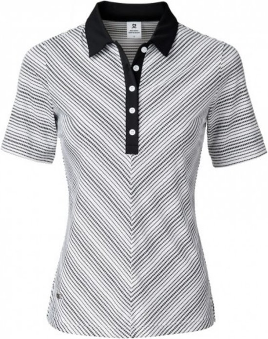 Daily Sports Golf Shirt - Zwart/ Wit - Maat S