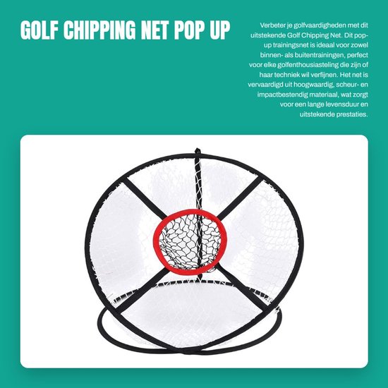 Dailygoods- Chipping Net - Twee lagen - Golf trainingsdoel - Indoor/Outdoor - Compact ontwerp - Hoogwaardig Oxford-doek - Golfnet van Dailygoods