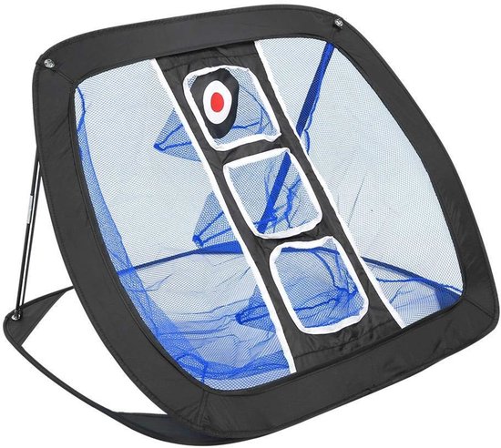 Dailygoods - Dailygoody - Draagbaar golfchipnet - Golftraining - Voor binnen en buiten - Zwart en blauw - Ideaal voor sportliefhebbers - Eenvoudig in gebruik