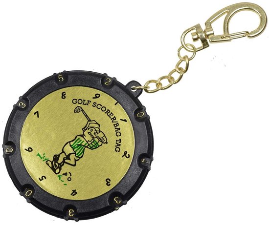 Dailygoods - Dailygoody - Golf Score Stroke Counter - Golfaccessoires - Handig met Clip Keychain - Goud - Voor 18 Holes en 9 Shots - Ideaal voor Golfliefhebbers -