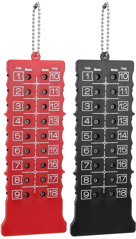 Dailygoods - Dailygoody - Golf Score Teller - Golf Score Board - Compact en lichtgewicht - 2 stuks - Score indicator - Perfect voor golfers - Handig voor 18 holes