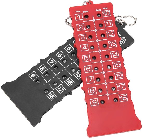 Dailygoods - Dailygoody - Golf Scorebord - 18 Holes Scorecounter - Compact voor Golfwedstrijden - Handig en Lichtgewicht - Ideaal voor Golfers - Eenvoudig te Gebru
