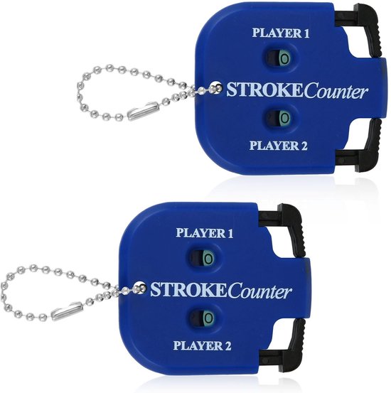 Dailygoods - Dailygoody - Golf Slagenteller - Handige Scorekeeper - Blauw - Mini Golf Scorekeeper - Perfect voor 2 Spelers - Ideaal voor Wedstrijden en Spellen