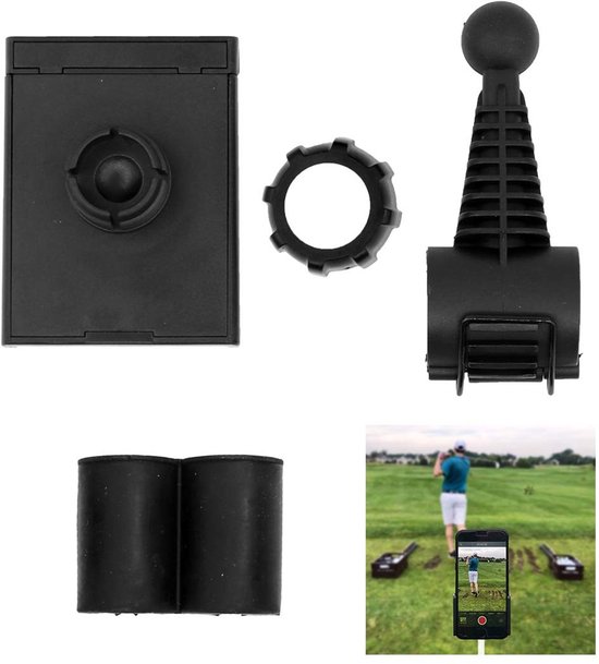 Dailygoods - Dailygoody - Golf Swing Record Telefoonhouder - 360° Rotatie - Universeel en Verstelbaar - Geschikt voor Golf Buggy - Ideaal voor Video-opnamen