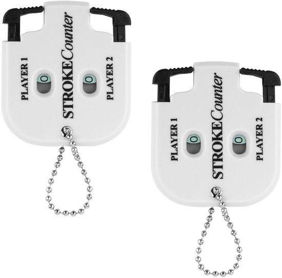 Dailygoods - Dailygoody - Mini Golf Score Counter - Golf Stroke Counter - Draagbaar en Lichtgewicht - Wit - Golf Indicator Clicker - Perfect voor Competitie en Spe..