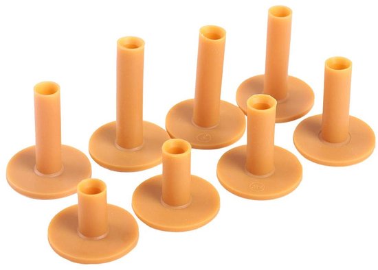 Dailygoods - Dailygoody - Tees Houder - Rubber Tees voor Golf - Duurzaam en Herbruikbaar - Verschillende Maten - Golf Praktijk Mat - Geschikt voor Binnen en B