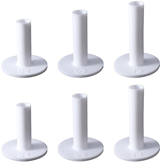 Dailygoods- Golf Tee 6 Stuks - Rubber Golf Tee - Antislip - Diverse Hoogtes 54/65/75 mm - Golf Accessoire - Duurzaam Materiaal - Golfballsteun
