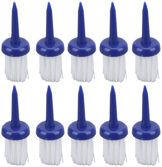 Dailygoods- Golf Tees 10 Stuks - Borsteltype - Duurzaam Kunststof - Lage Weerstand - Consistente Hoogte - Ideaal Voor Golftraining - Golfballen van Dailygoods