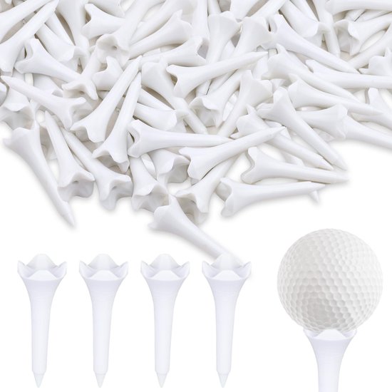 Dailygoods- Golf Tees 39 mm - 30 Stuks - Kunststof - Antislip - Schokbestendig