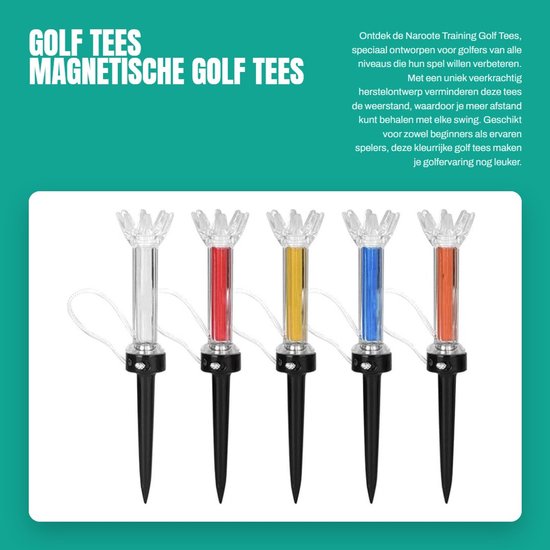 Dailygoods - Golf Tees - Magnetische Golf Tees - Verhoog je Afstand - Multi-color - Golfaccessoires - Geschikt voor Beginners - Outdoor Fun van Dailygoods