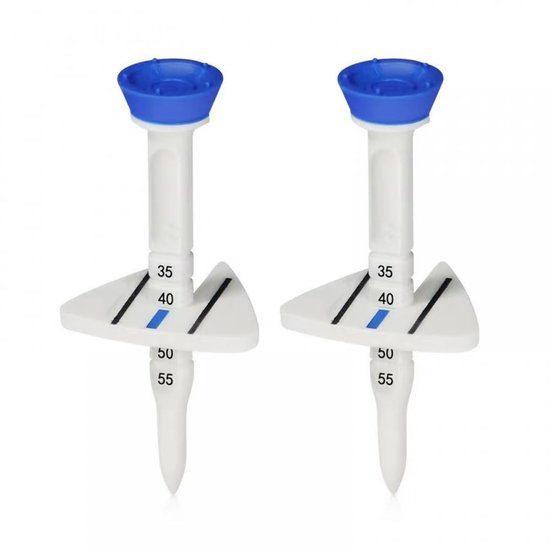 Dailygoods- Golf Tees Verstelbaar - 2 Stuks - Onbreekbaar - ABS Materiaal - Vermindert Wrijving - Driehoekige Richtlijn - Golfaccessoires