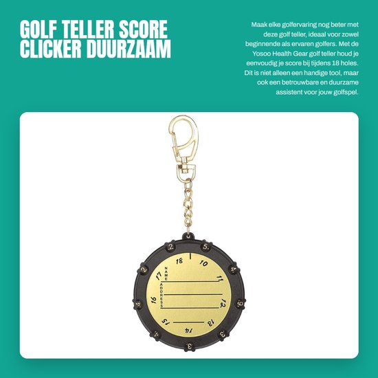Dailygoods - Golf Teller - Score Clicker - Duurzaam Golf Score Keeper - Verstelbaar - Putt Master Score Card Counter - Geschikt voor Golfspelers - Han... van Dailygoods