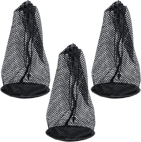 Dailygoods- Golfbal Tas Lichtgewicht - Opbergtas voor 48-56 Golfballen - Duurzaam Nylon - Draagbaar - Set van 3 - Gemakkelijk te Reinigen