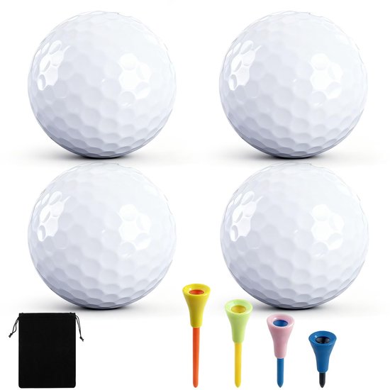 Dailygoods - Golfballen set van 4 stuks voor trainingsdoeleinden