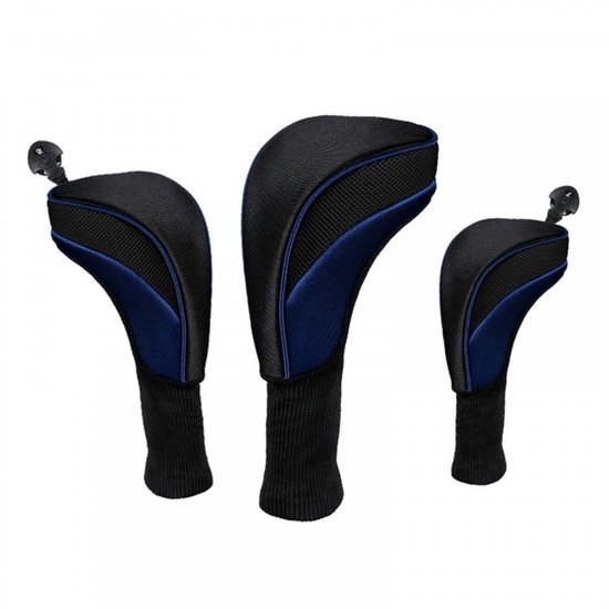 Dailygoods- Golfclub Covers - 3 Stuks - Zacht Nylon Composiet - Ademend - Flexibel Ontwerp - Bescherming tegen Schade - Golfclub Hoes van Dailygoods