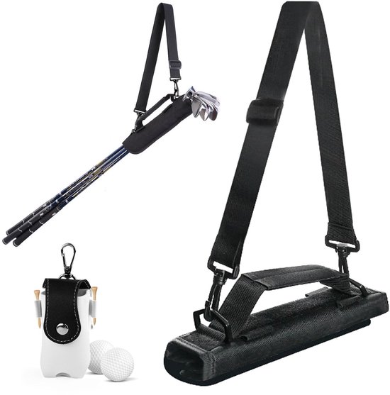 Dailygoods- Golfclubtas Draagbaar - Mini-golftas - Opvouwbaar - Schouderriem - Geschikt voor golftraining - Ergonomisch ontwerp voor 3-4 rackets
