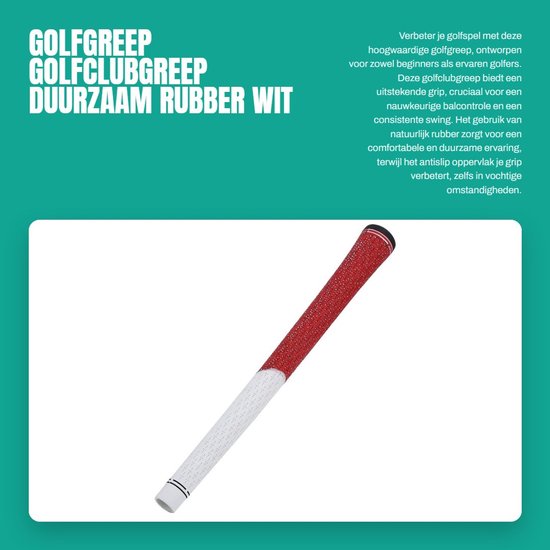 Dailygoods- Golfgreep Antislip - Duurzaam Rubber - Golfclubgreep 12,5 mm - Handgreep - Verbeterde Grip - Comfortabele Grip 26,5 x 2,6 cm van Dailygoods