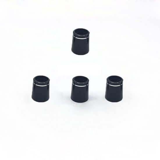 Dailygoods- Golfputter Set van 4 Stuks - Duurzaam Rubber - Lichtgewicht - Zilverkleurige Ringen - Geschikt voor Houten/IJzeren Clubs - Geweldig Cadeau - Golfaccessoires