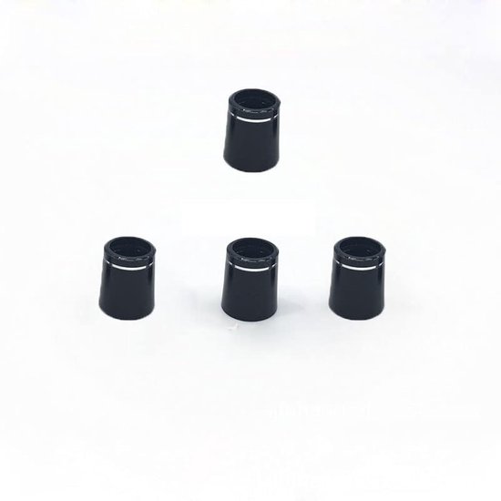 Dailygoods- Golfputter Set van 4 Stuks - Duurzaam Rubber - Lichtgewicht - Zilverkleurige Ringen - Geschikt voor Houten/IJzeren Clubs - Geweldig Cadeau - Golfaccessoires van Dailygoods