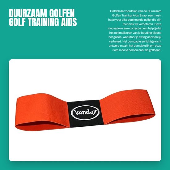 Dailygoods- Golftraining Duurzaam - Golftrainingsmateriaal - Houding Correctie Riem - Verstelbare Band - Geschikt voor Beginners - Opvouwbaar en Lichtgewicht - Golfhulpmiddel